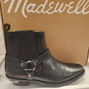 Madewell Black "Western Moto Boots". Leather. NIB. Size 8.5